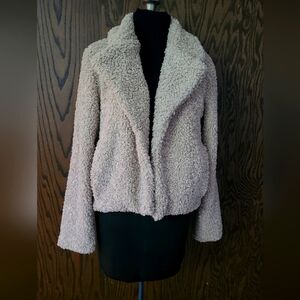 Avec Les Filles Tan Teddy Jacket Size Medium